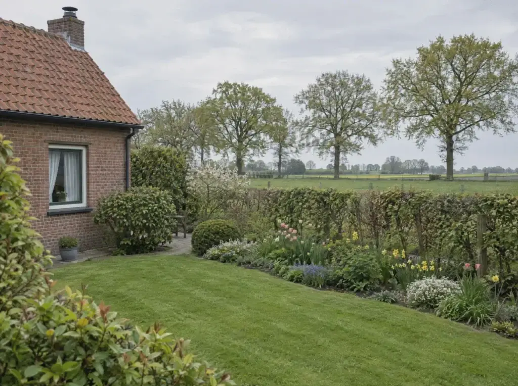 Verzorgde tuin in de Kempen – sfeerbeeld voor Baarle-Hertog
