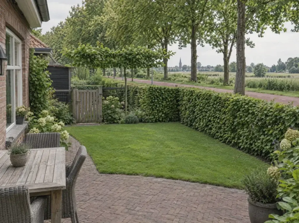 Verzorgde tuin in de Kempen – sfeerbeeld voor Baarle-Nassau